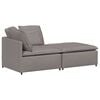vidaXL Modulares Sofa mit Fu&szlig;hocker Kissen Stoff Taupe