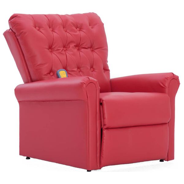 vidaXL Massagesessel Rot Kunstleder