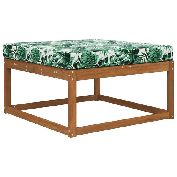 vidaXL Sofakissen f&uuml;r drau&szlig;en Blattmuster 80 x 80 x 8 cm Polyester