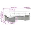 vidaXL Gartensofa-set mit Kissen mit Speicher 6 pcs Poly Rattan