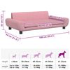vidaXL Hundebett Rosa 100x54x33 cm Samt