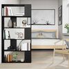 vidaXL B&uuml;cherregal Schwarz Eichen-Optik 80 x 24 x 159 cm Holzwerkstoff