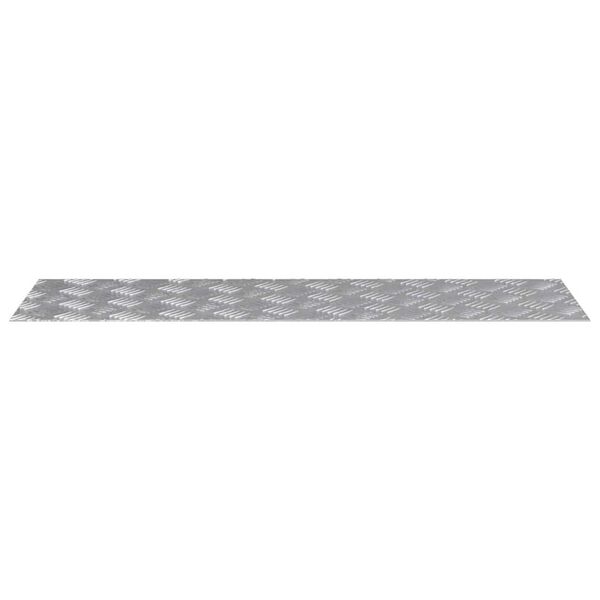 vidaXL Treppe Tritt Rechtwinklig 4 pcs Silber 100 x 30 cm Aluminium