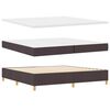 vidaXL Boxspringbett mit Matratze Dunkelbraun 200 x 200 cm Stoff