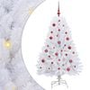 vidaXL K&uuml;nstlicher klappbarer Weihnachtsbaum Wei&szlig; 150 cm PVC und Stahl