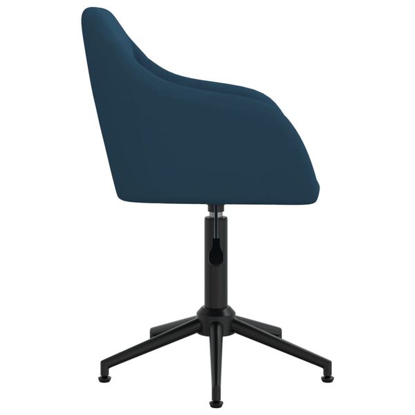 vidaXL Esszimmerst&uuml;hle 4 Stk. Drehbar Blau Samt