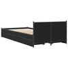 vidaXL Bettgestell mit Schubladen Schwarz 90x200 cm Holzwerkstoff