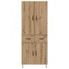 vidaXL Highboard 2 pcs Artisan-Eiche Ingenieurholz und Glas
