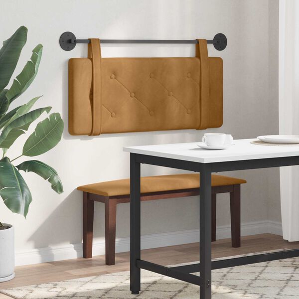 vidaXL H&auml;ngevorderseite Wandmontiert Braun 110 x 55 x 5 cm Samt