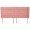 vidaXL Kopfteil mit Ohren Rosa 183x23x118/128 cm Samt