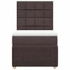 vidaXL Boxspringbett mit Matratze Dunkelbraun 90x200 cm Stoff