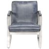 vidaXL Sessel Grau 60 x 73 x 77 cm Echtleder