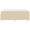 vidaXL Bettrahmen mit Matratze Creme 140 x 200 cm Stoff