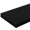 vidaXL Regalbrett 4 pcs Schwarz 100 x 10 x 1,5 cm Holzwerkstoff
