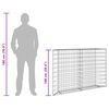 vidaXL Gabionen-Hochbeet Trapezform Verzinkter Stahl 150x20x100 cm