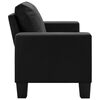 vidaXL 2-Sitzer-Sofa Schwarz Stoff
