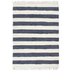 vidaXL Chindi-Teppich Handgewebt Baumwolle 200x290 cm Blau Wei&szlig;