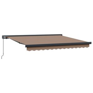 vidaXL Ausziehbare Markise Taupe 300 x 250 cm Leinen und Aluminium