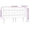 vidaXL Kopfteil mit Ohren Rosa 203x23x118/128 cm Samt