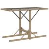 vidaXL 3-tlg. Bistro-Set mit Kissen Beige Poly Rattan