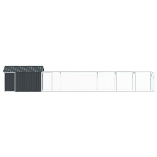 vidaXL Vogelk&auml;fig Anthrazit 821,5 x 111 x 142 cm Verzinkter Stahl