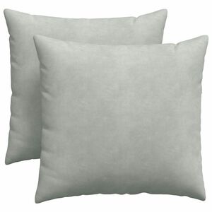 vidaXL Sofakissen 2 St&uuml;ck Hellgrau 45 x 45 cm Cordstoff