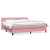 vidaXL Boxspringbett mit Matratze Rosa 200x210 cm Samt