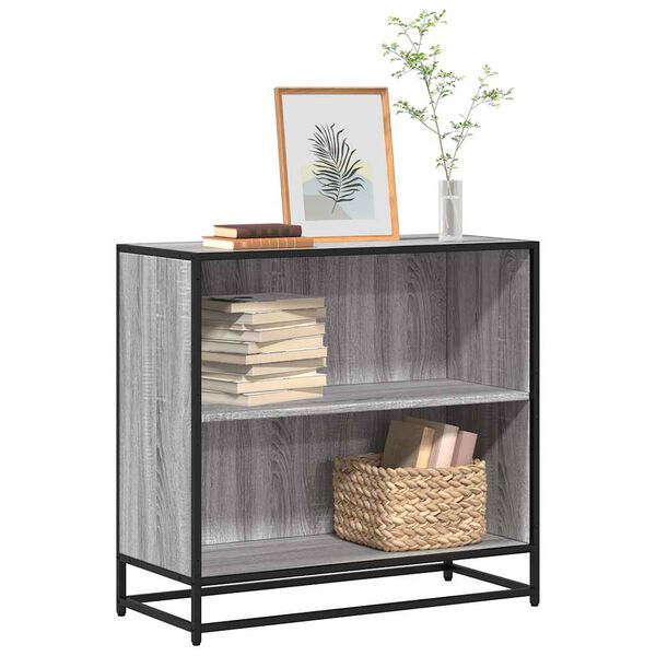 vidaXL B&uuml;cherschrank Grau Sonoma 80,5x35x76 cm Holzwerkstoff