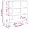 vidaXL Sideboard 3 pcs Altholz 70 x 41 x 75 cm Holzwerkstoff