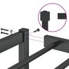 vidaXL Bettgestell Metall Schwarz 90x190 cm