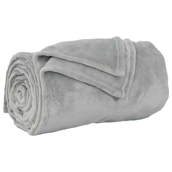 vidaXL &Uuml;berwurfdecke Grau 220 x 240 cm Fleece