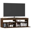 vidaXL TV-Schrank mit LED-Leuchten Braun Eichen-Optik 120x35x40 cm