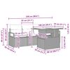 vidaXL Garten-Sofa-Set mit Speicher 5 pcs Braun Poly Rattan
