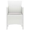 vidaXL Gartenstuhl mit Kissen 2 pcs Wei&szlig; 53 x 49 x 85 cm Polypropylen