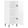 vidaXL Sideboard Hochglanz-Wei&szlig; 34,5x34x90 cm Holzwerkstoff