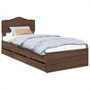 vidaXL Bettrahmen Braun Eichen-Optik 100 x 200 cm Ingenieurs Holz