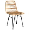 vidaXL Garten Essgruppe 9 pcs Braun Pulverbeschichteter Stahl