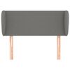 vidaXL Kopfteil mit Ohren Dunkelgrau 93x23x78/88 cm Stoff