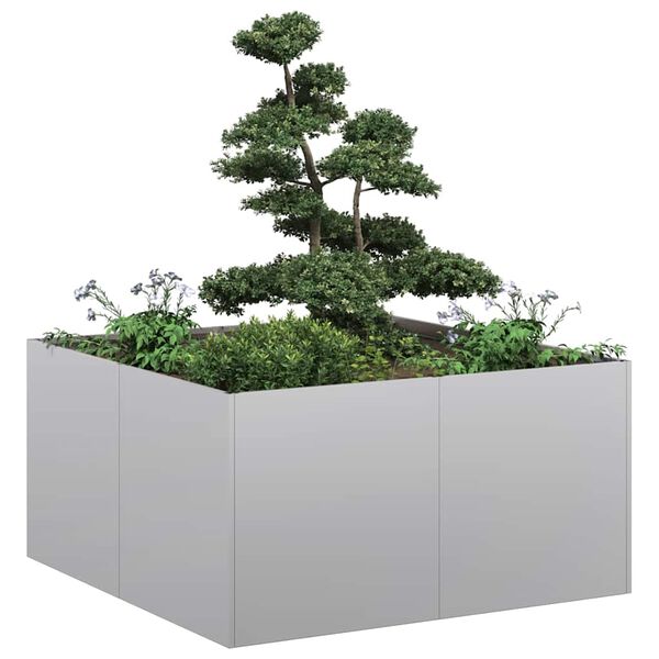 vidaXL Pflanzk&uuml;bel 80x80x40 cm Verzinkter Stahl