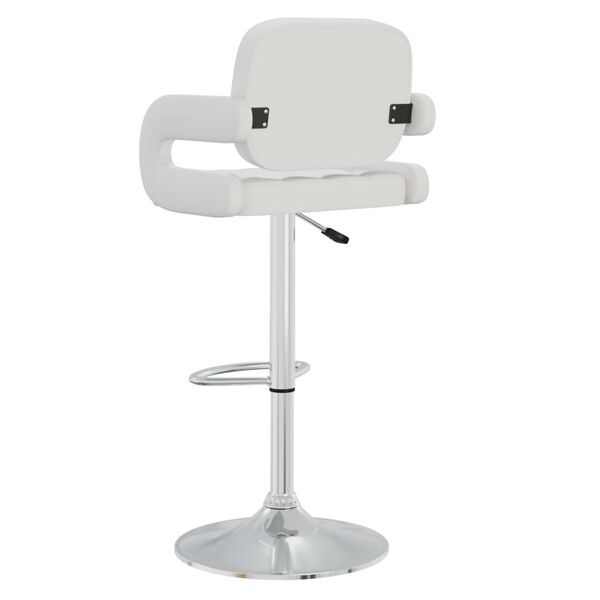 vidaXL Barhocker Wei&szlig; Kunstleder