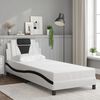 vidaXL Bettgestell "Viana" mit LED ohne Matratze Wei&szlig; und Schwarz 90x190 cm