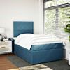 vidaXL Boxspringbett mit Matratze Blau 120x200 cm Samt