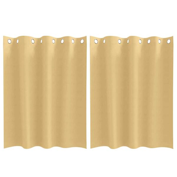 vidaXL Verdunkelungs-Vorhänge mit Ringen 2 pcs Beige 140 x 140 cm