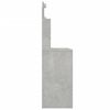 vidaXL Schminktisch mit LED Betongrau 96x40x142 cm