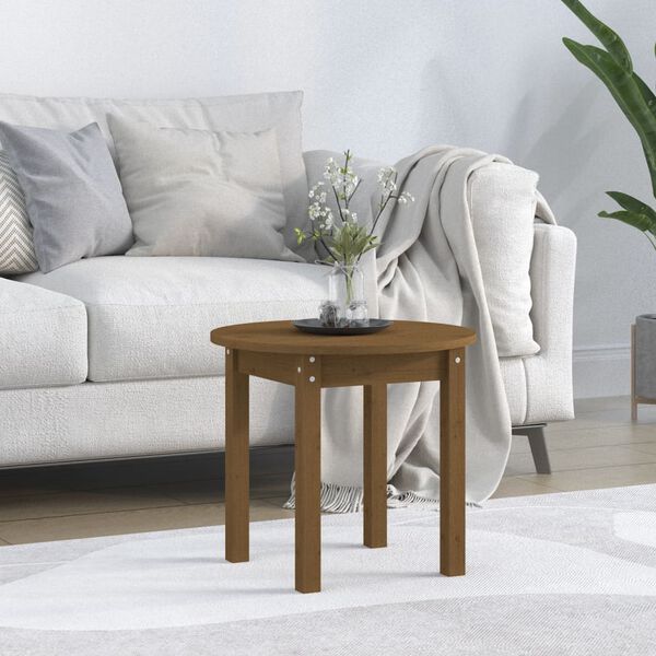vidaXL Couchtisch Honigbraun &Oslash; 45x40 cm Massivholz Kiefer