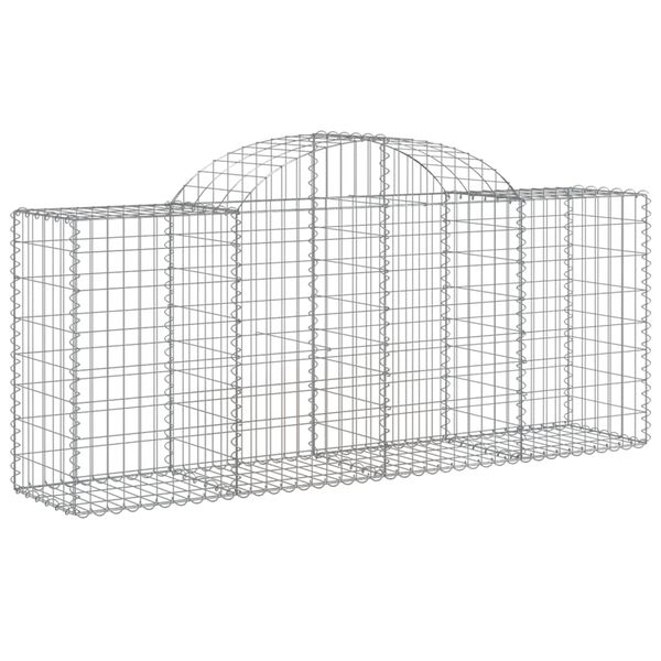 vidaXL Gabionen mit Hochbogen 40 Stk. 200x50x80/100cm Verzinktes Eisen