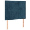 vidaXL Boxspringbett mit Matratze Dunkelblau 90x200 cm Samt