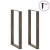 vidaXL Bartischbeine U-Form 2 Stk. Naturstahl 60x(110-111) cm Stahl
