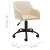 vidaXL Esszimmerst&uuml;hle 4 Stk. Drehbar Creme Stoff