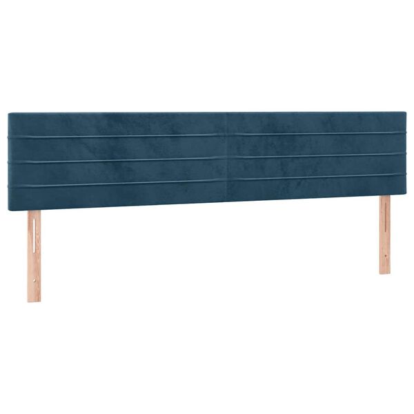 vidaXL Kopfteile Dunkelblau 180x5x78/88 cm Samt